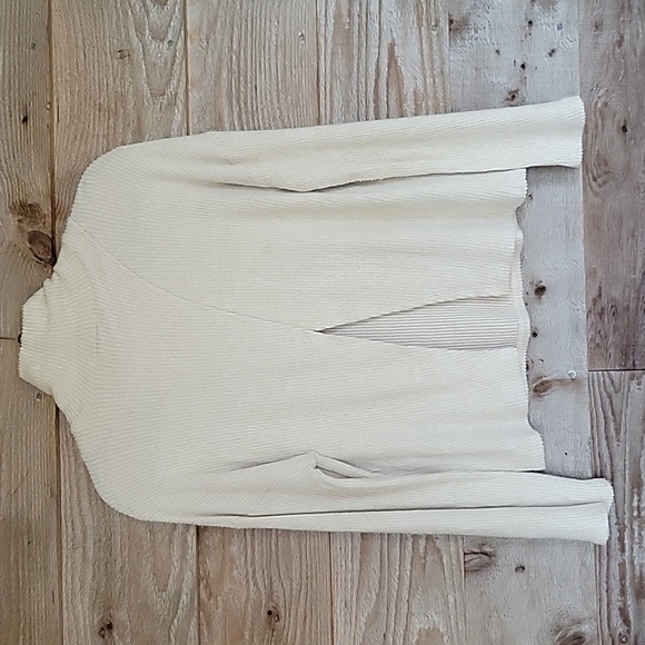 Lulus Size XS Tan All Set Ribbed Knit Backless Turtleneck Sweater NWT - Picture 6 of 6